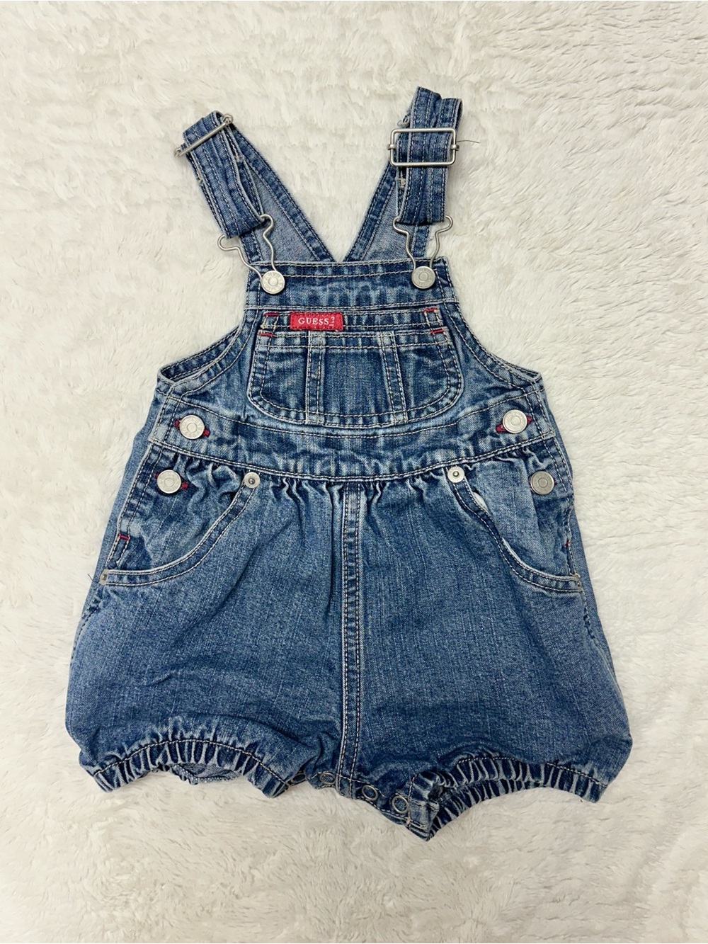 Vintage GUESS Baby Light Wash Denim Overalls